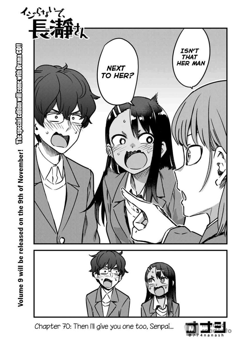 Ijiranaide, Nagatoro-san, Chapter 70 image 01